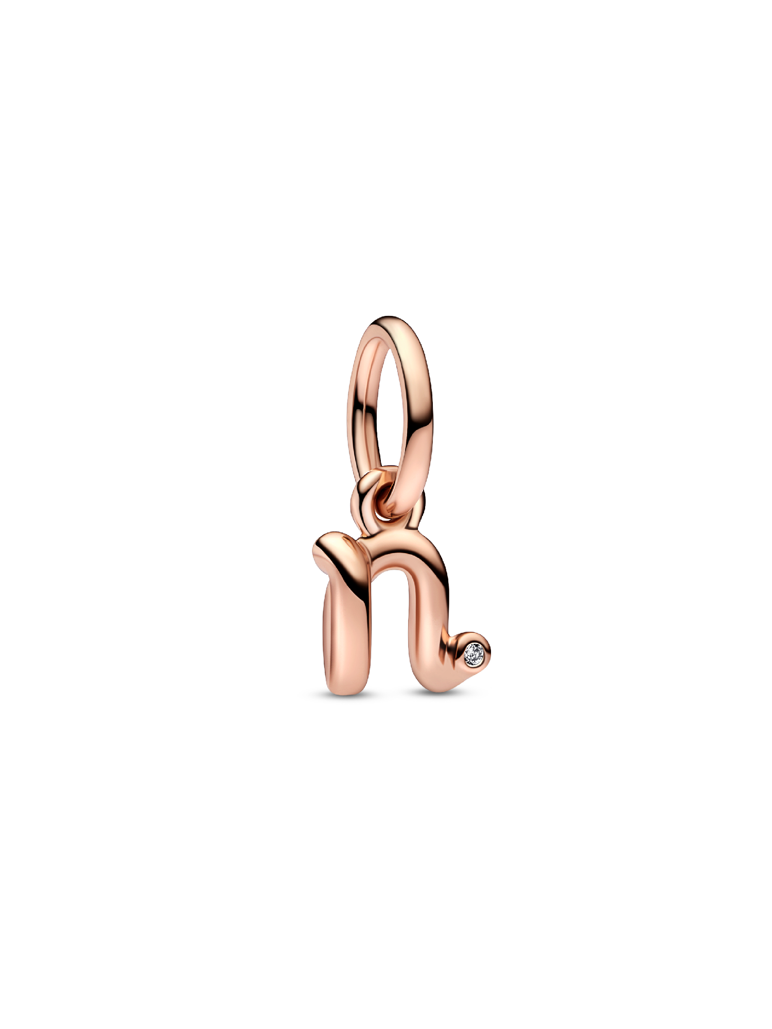 Letter n Script Alphabet Dangle Charm