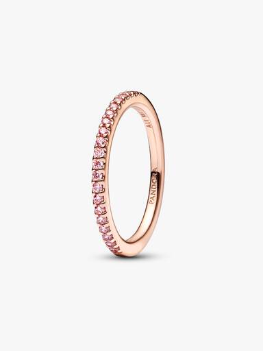 Sparkling Pink Band Ring