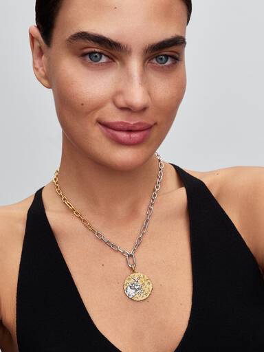 Taurus Zodiac Oversized Medallion Charm