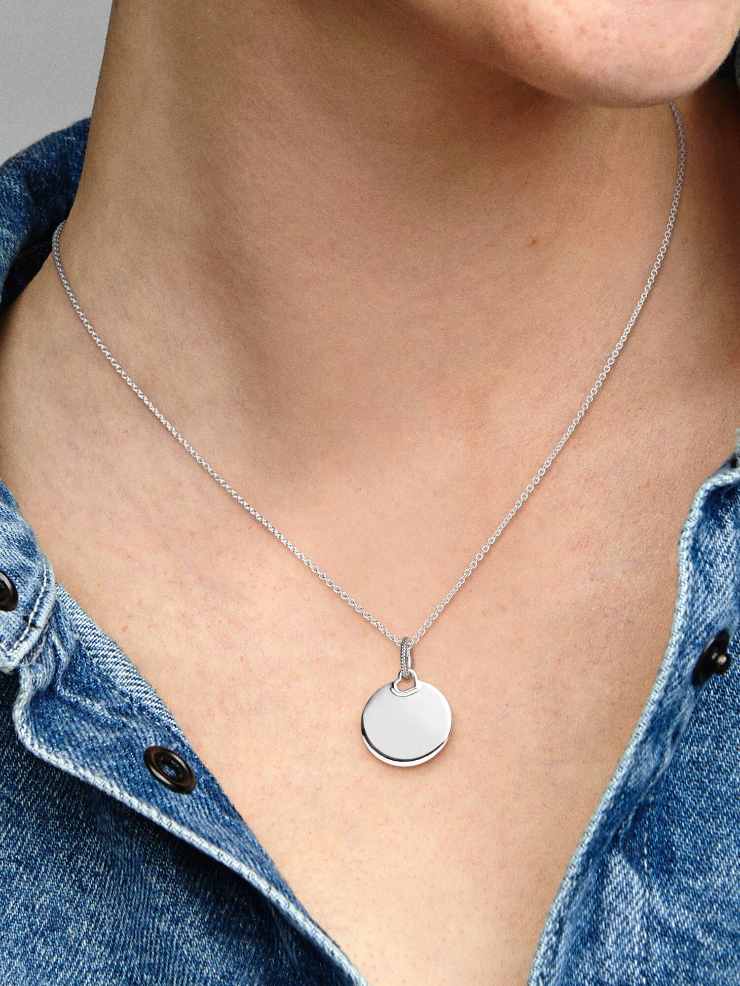 Engravable Round Tag Pendant