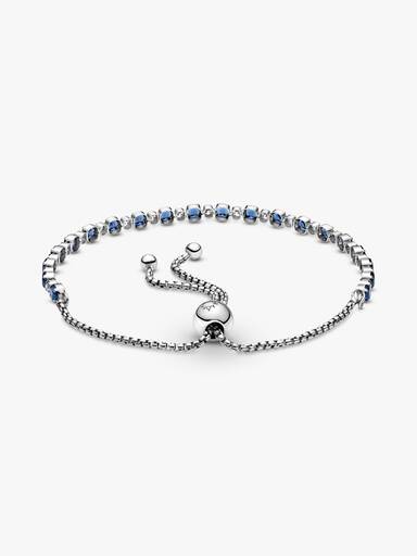 Blue & Clear Sparkle Slider Bracelet