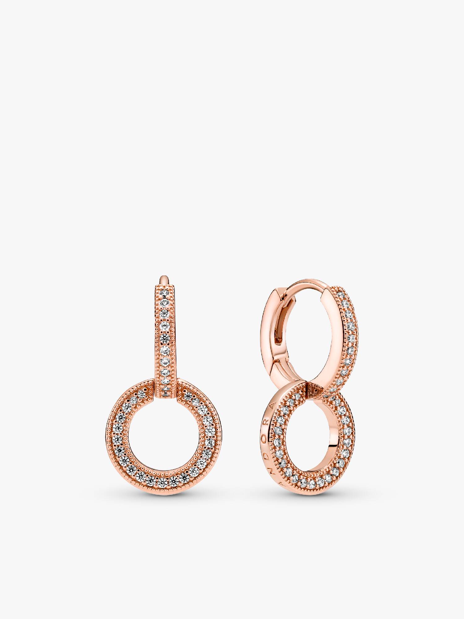 Sparkling Double Hoop Earrings