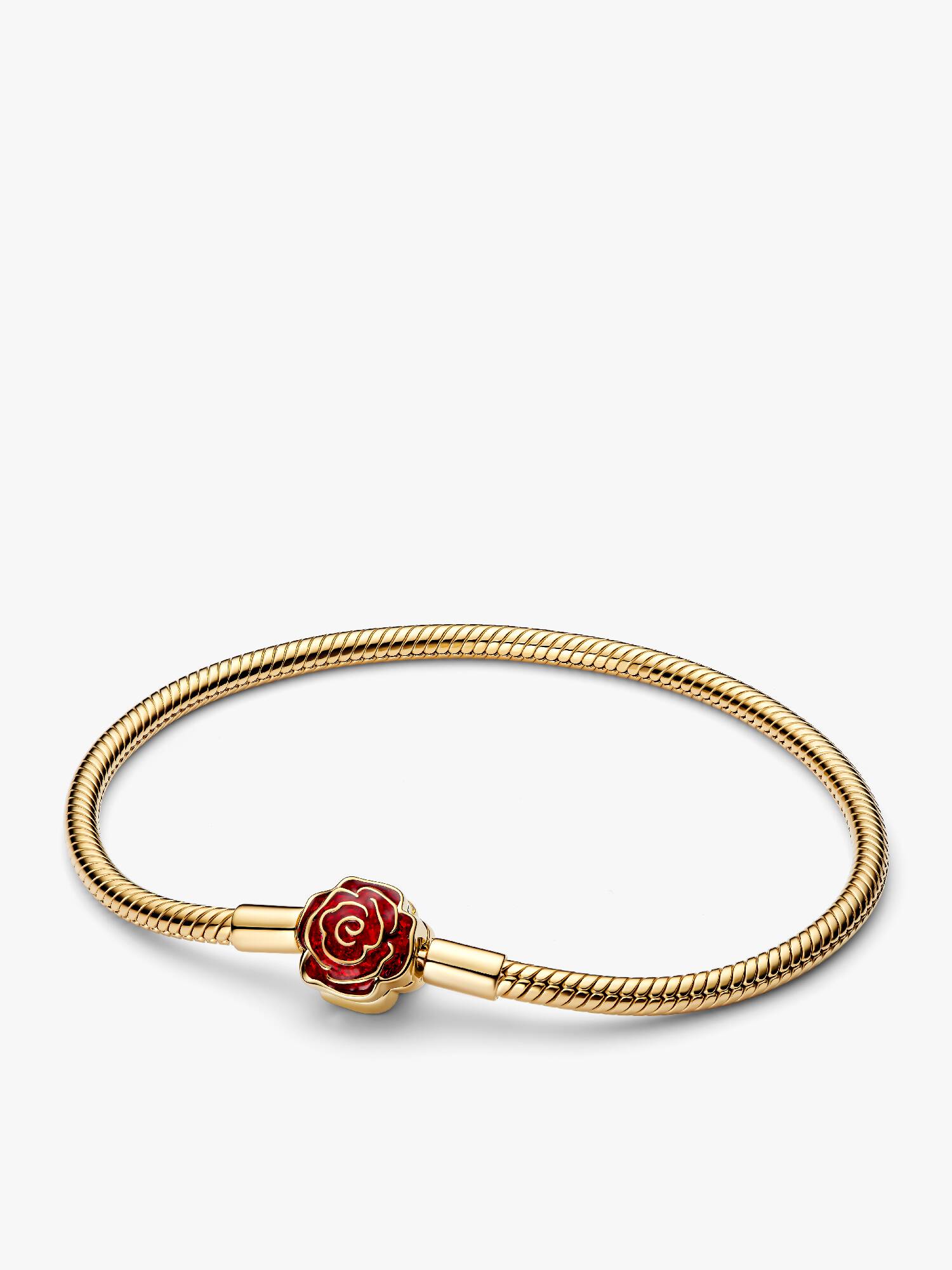 Disney Beauty and the Beast Enchanted Rose Snake Chain Bracelet