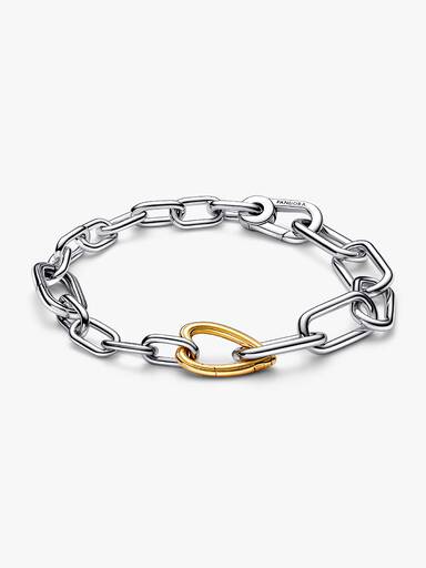 Pandora ME Two-tone Heart Openable Link Chain Bracelet