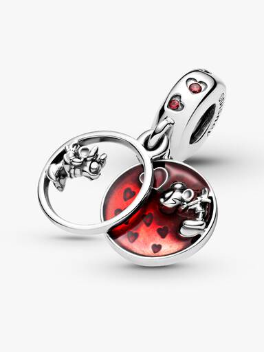 Disney Mickey Mouse & Minnie Mouse Love and Kisses Dangle Charm