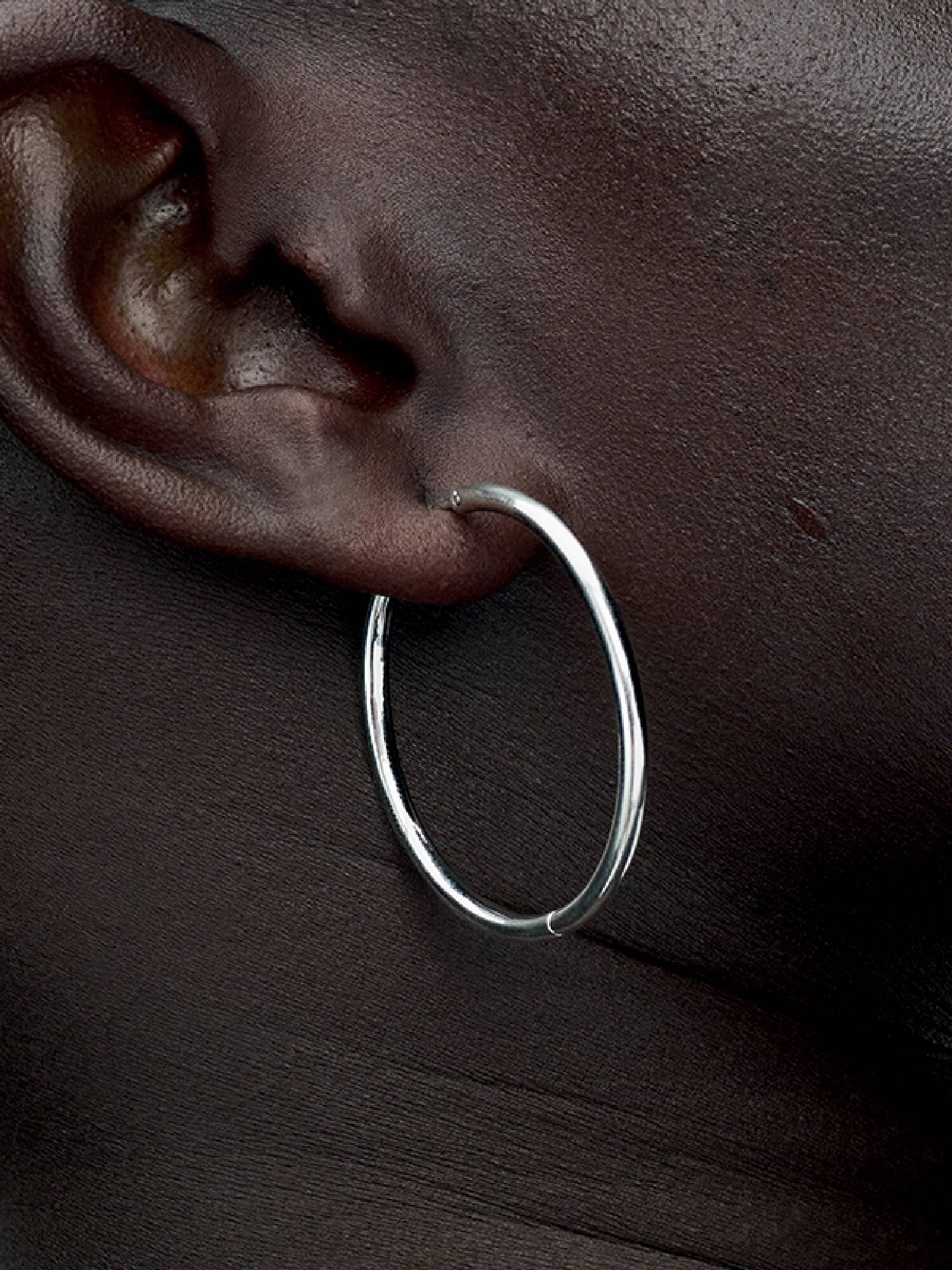 Pandora Moments 40 mm Charm Hoop Earrings
