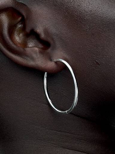 Pandora Moments 40 mm Charm Hoop Earrings