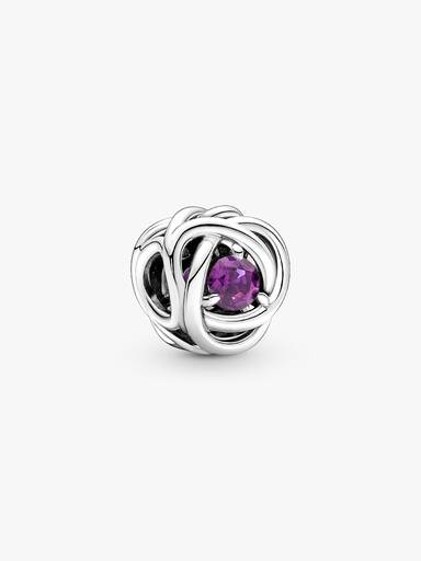 Purple Eternity Circle Charm