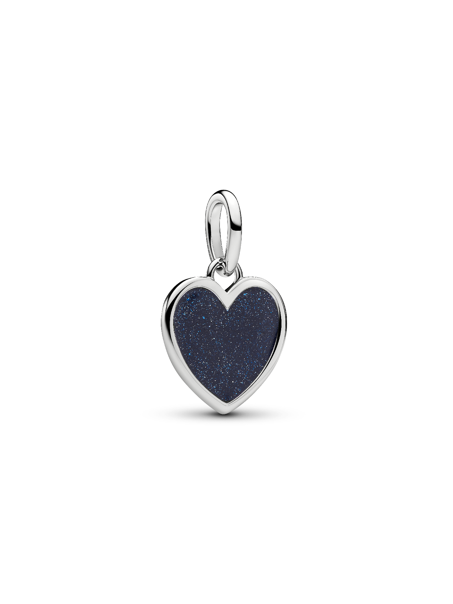 Engravable Blue Heart Dangle Charm 