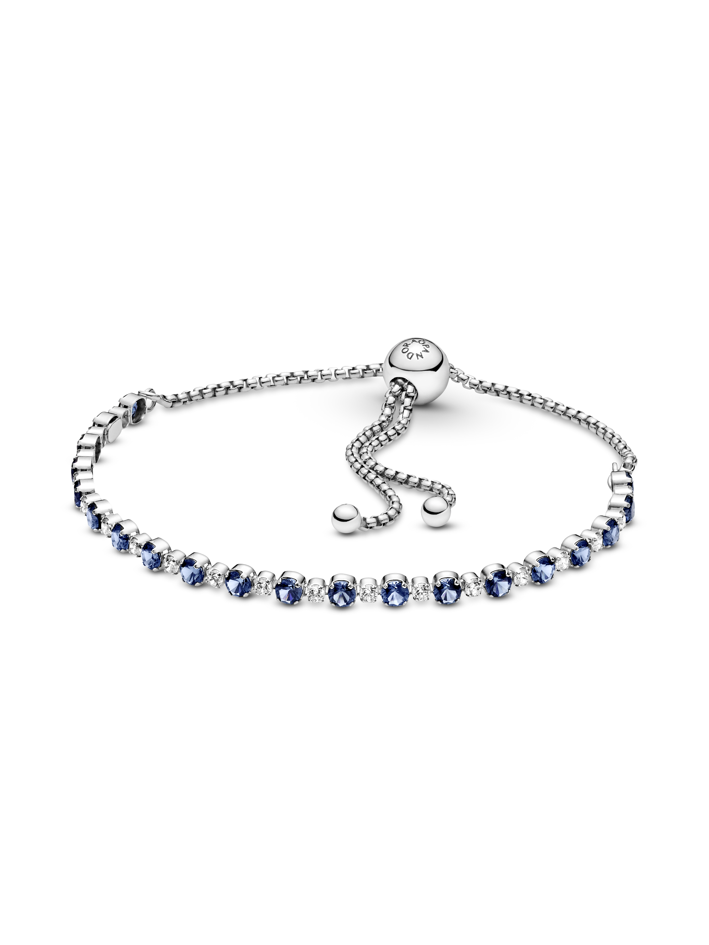 Blue & Clear Sparkle Slider Bracelet