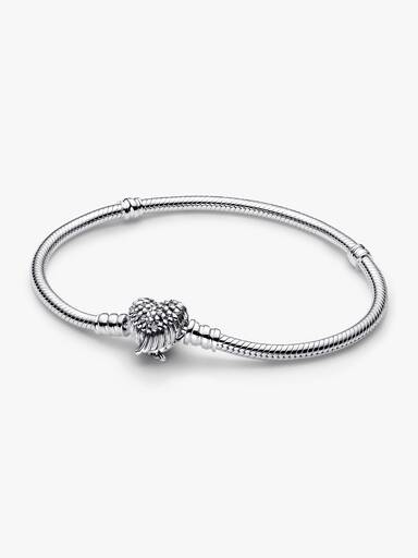 Heart Wings Clasp Snake Chain Bracelet