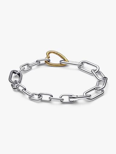 Pandora ME Two-tone Heart Openable Link Chain Bracelet