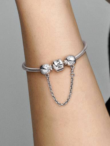 Silver safety chain