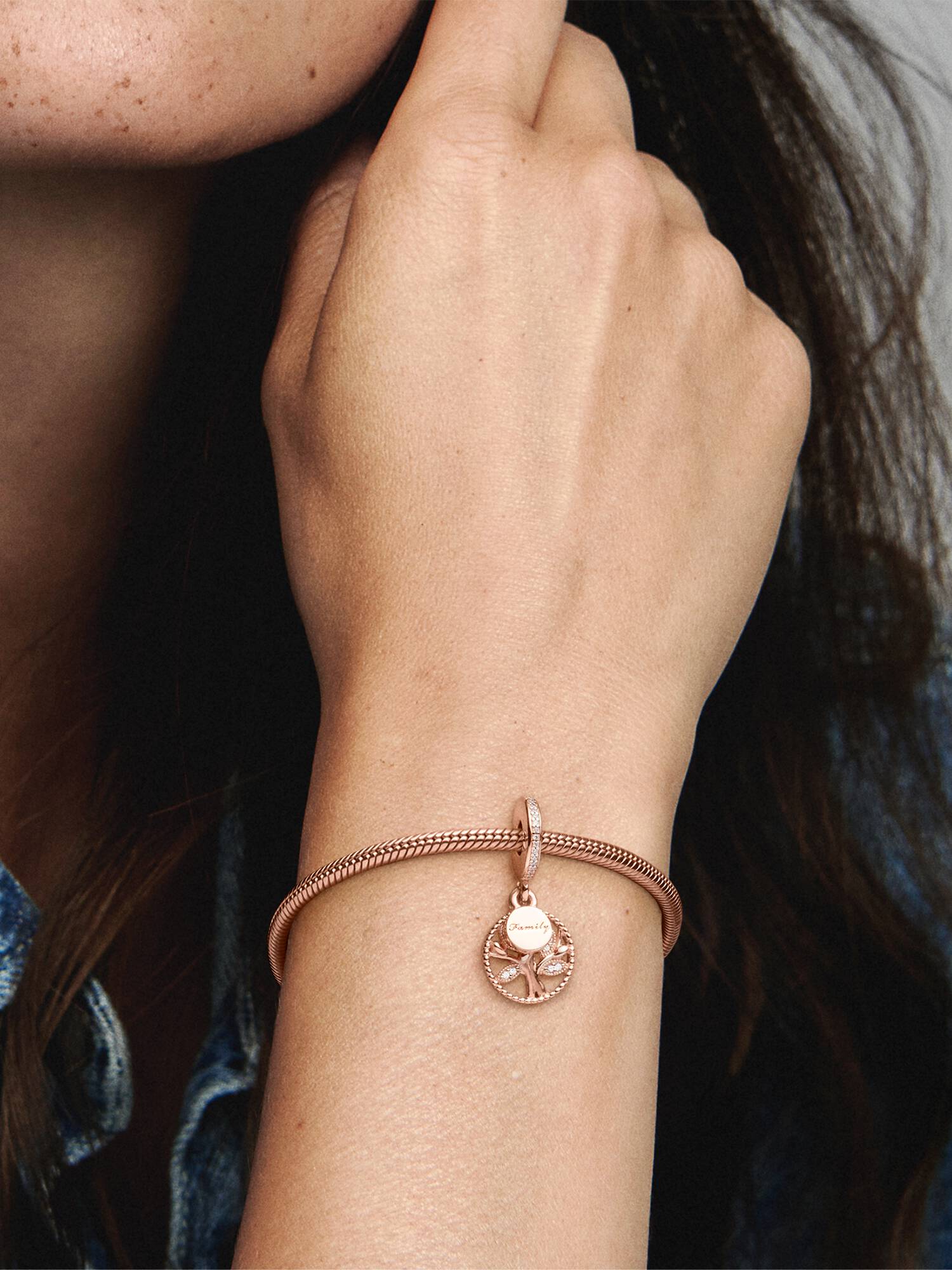 Sparkling Family Tree Dangle Charm
