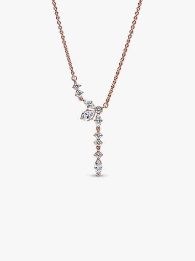 Sparkling Herbarium Cluster Drop Collier Necklace