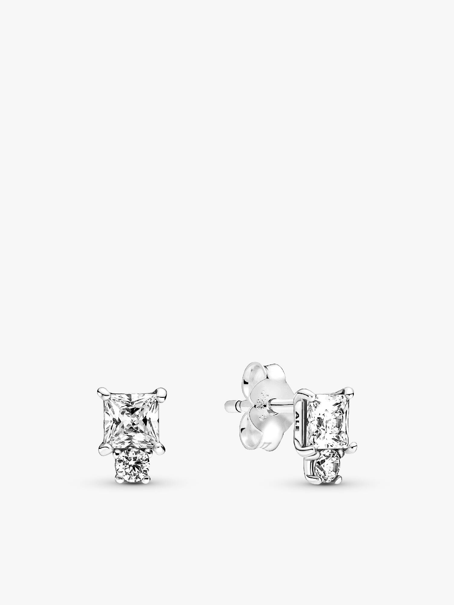 Sparkling Round & Square Earrings