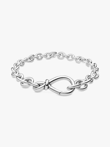 Infinity sterling silver bracelet