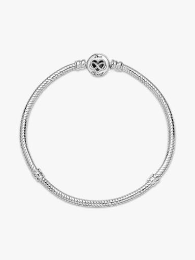 Pandora Moments Heart Infinity Clasp Snake Chain Bracelet