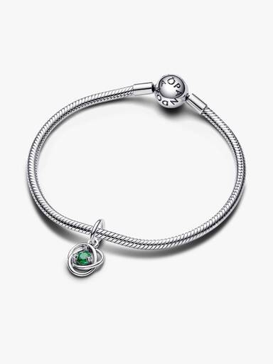 Green Eternity Circle Dangle Charm