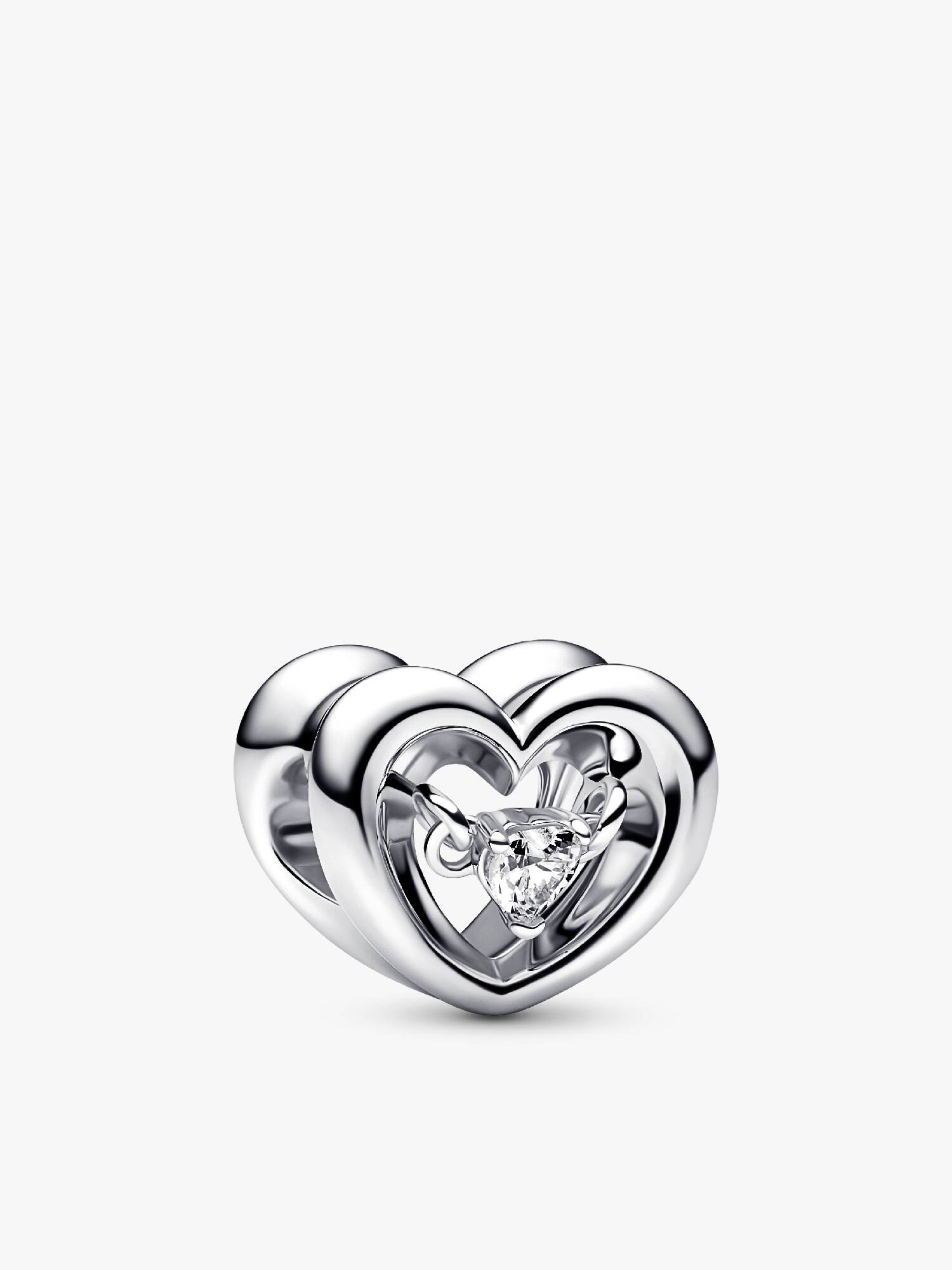 Radiant Heart & Floating Stone Charm