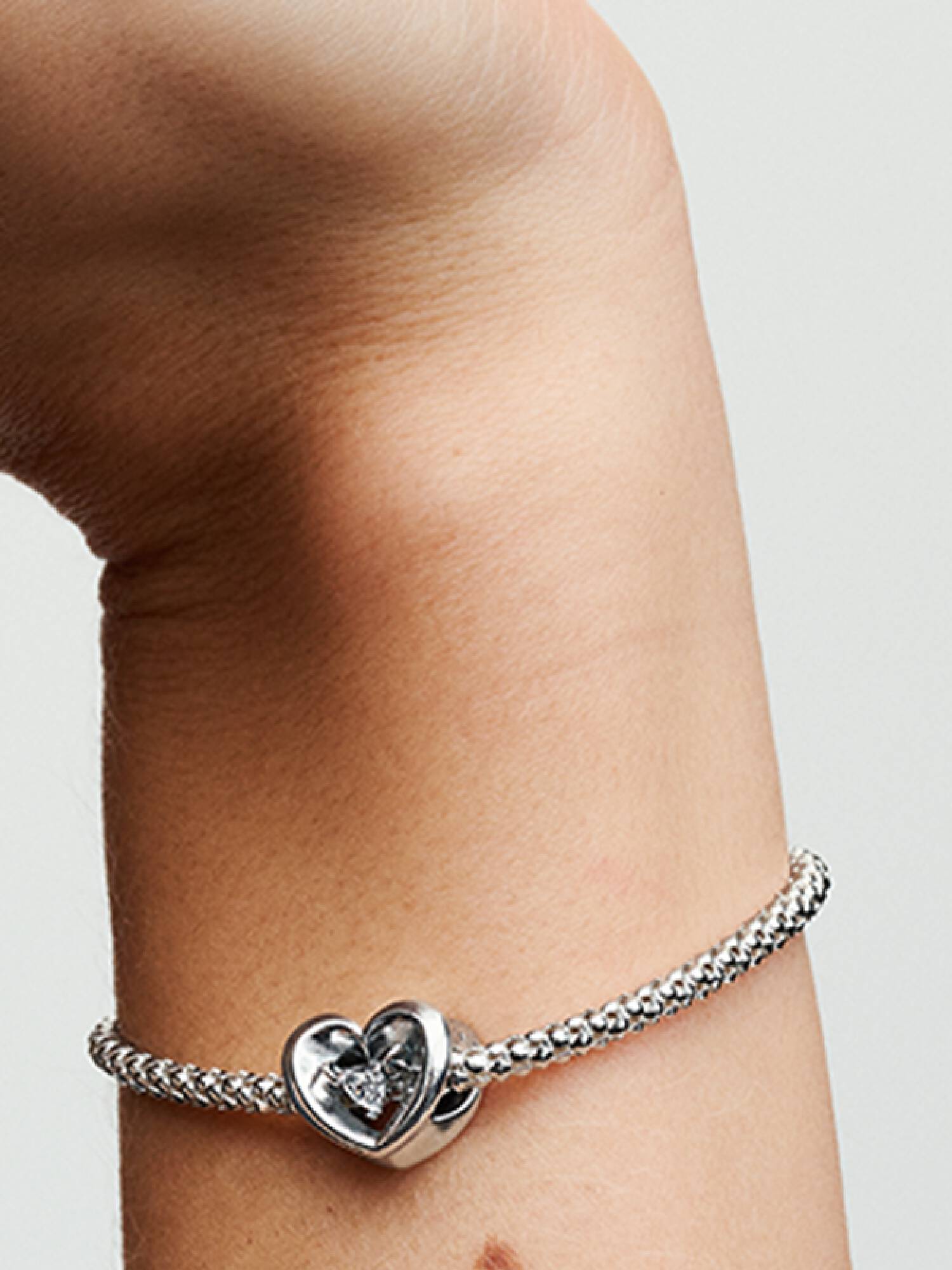 Radiant Heart & Floating Stone Charm