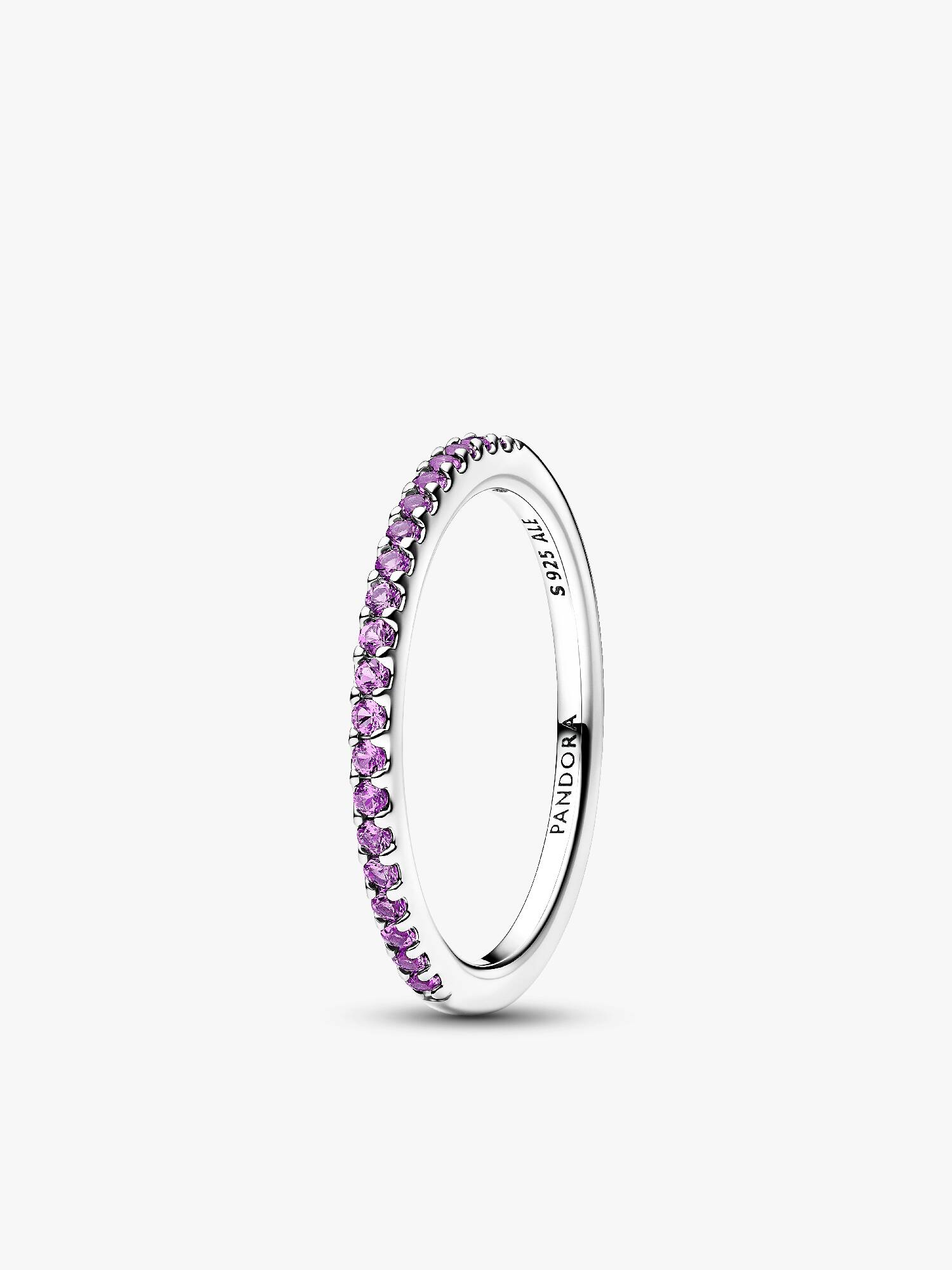 Sparkling Purple Half-Eternity Band Ring 