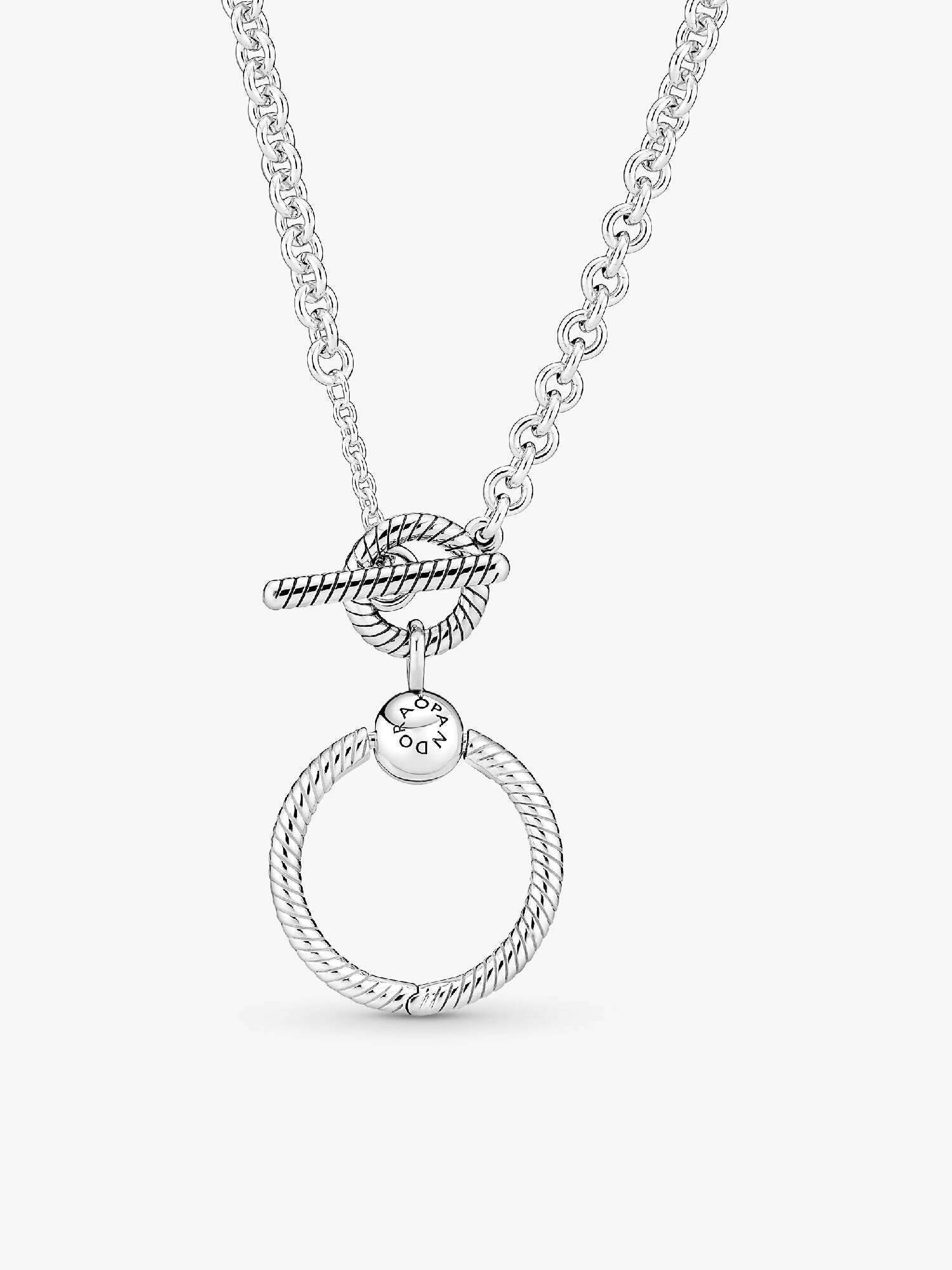 Pandora Moments O Pendant T-bar Necklace