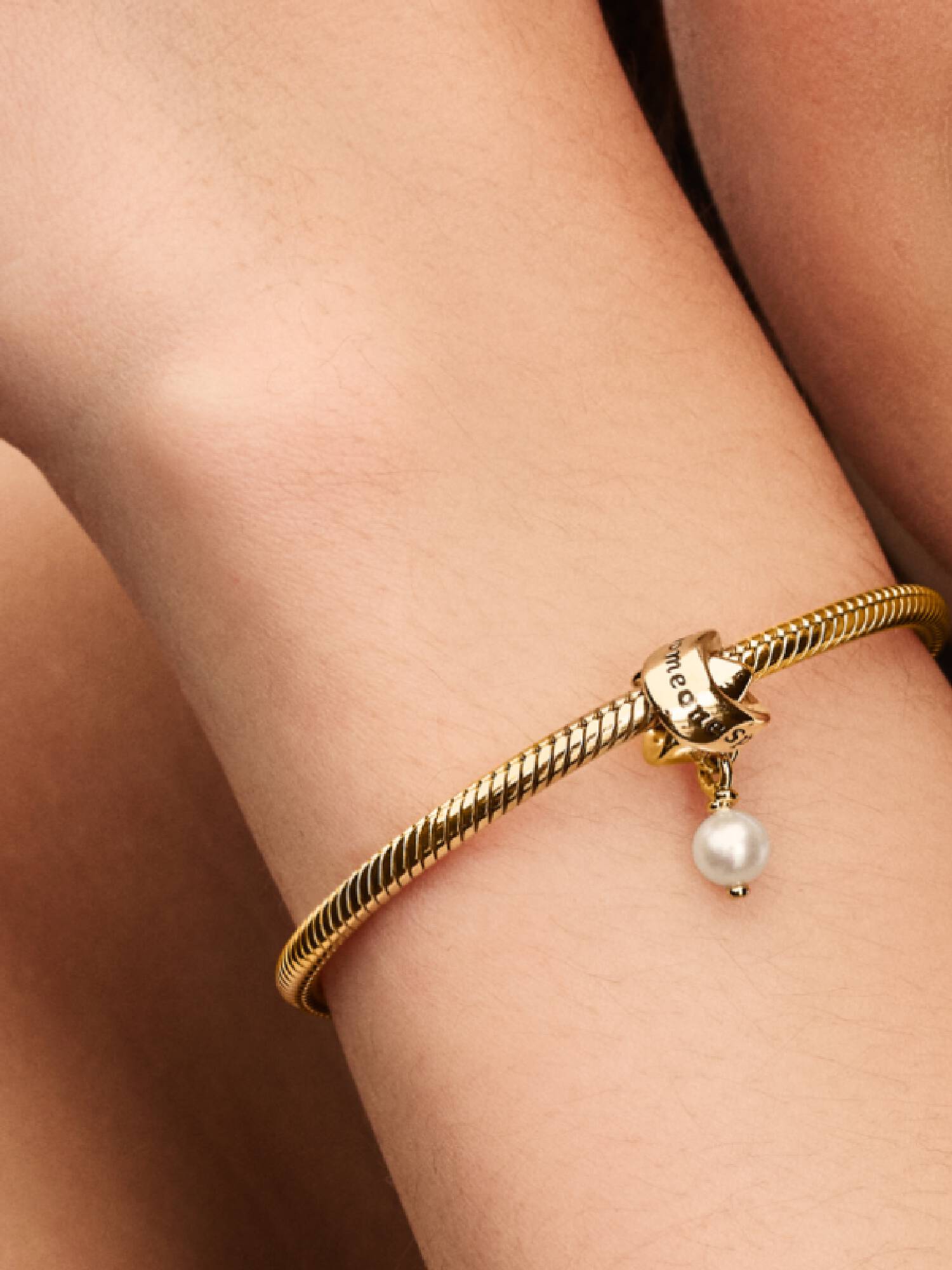 Treated Freshwater Cultured Pearl Ribbon Charm