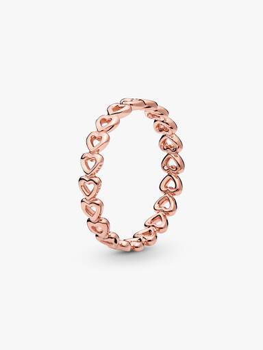 14k Rose gold-plated heart ring