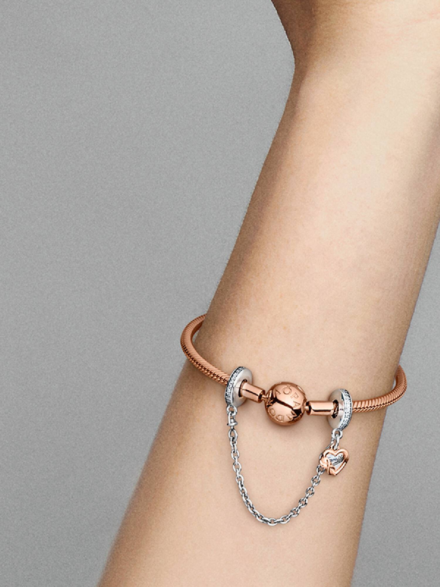 Family Heart Safety Chain Charm