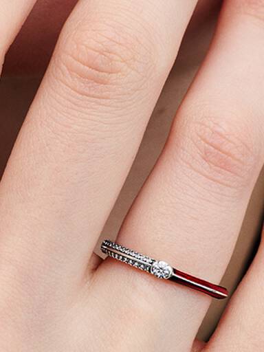 Pandora ME Pavé & Red Dual Ring