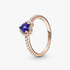 Sparkling Blue Elevated Heart Ring Sparkling Blue Elevated Heart Ring