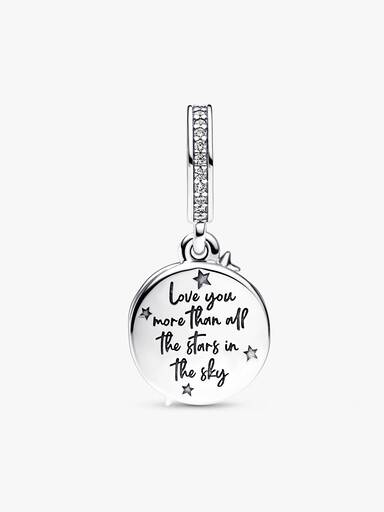 Two-tone Shooting Star Double Dangle Charm