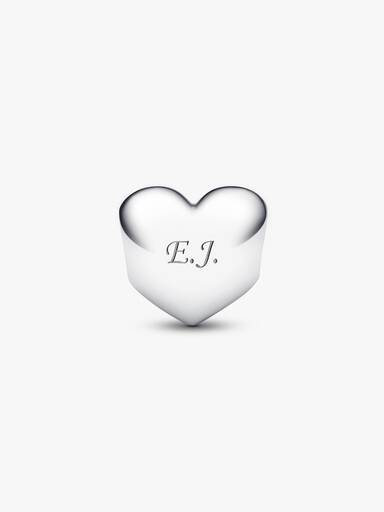 Engravable Red Stone Heart Charm