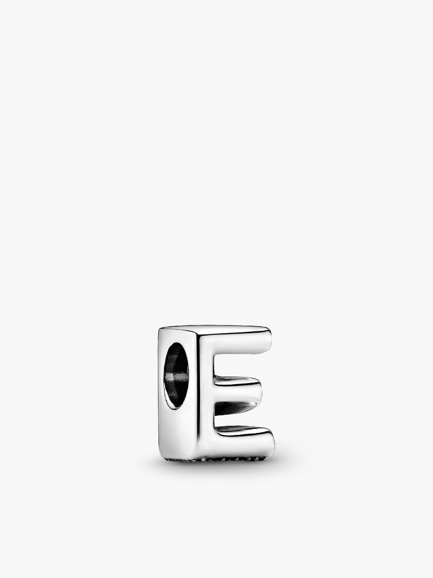 Letter E silver charm