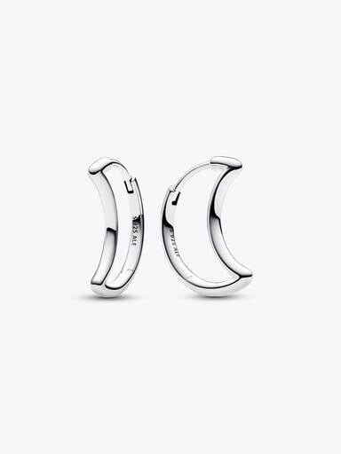 Moon Hoop Earrings