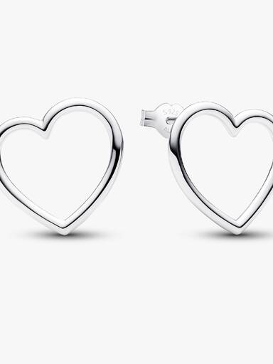 Front-facing Heart Stud Earrings