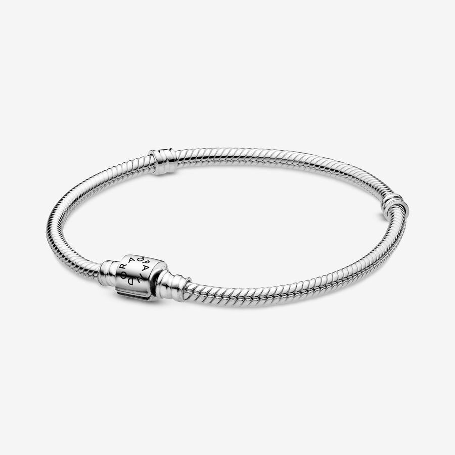 Snake chain sterling silver bracelet image number 0