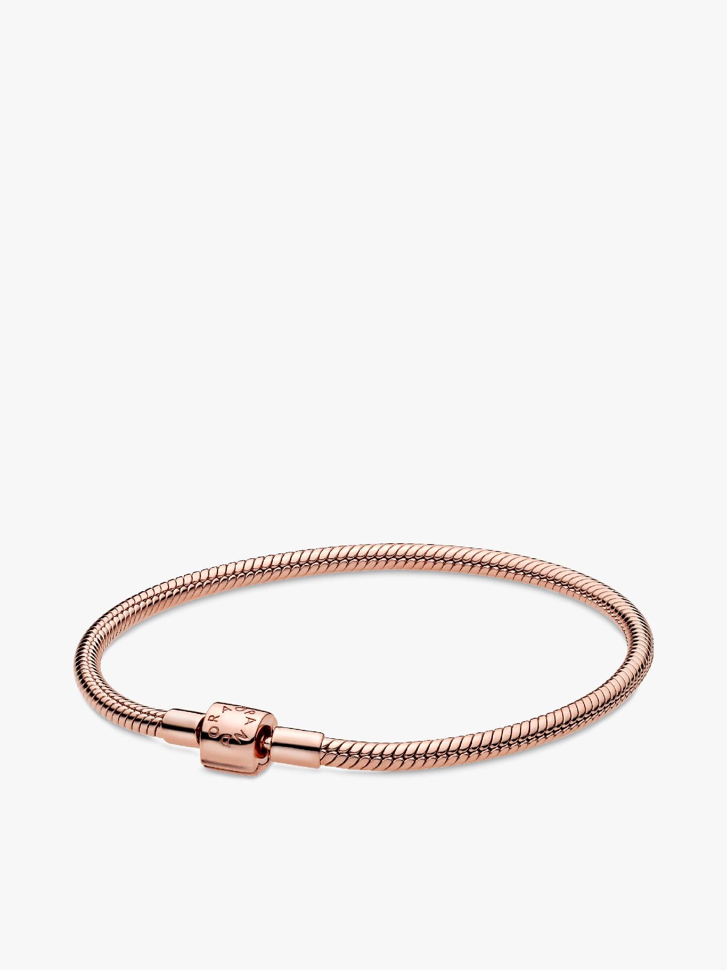 Snake chain 14k rose gold-plated bracelet