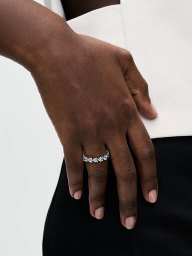 Row of Hearts Eternity Ring
