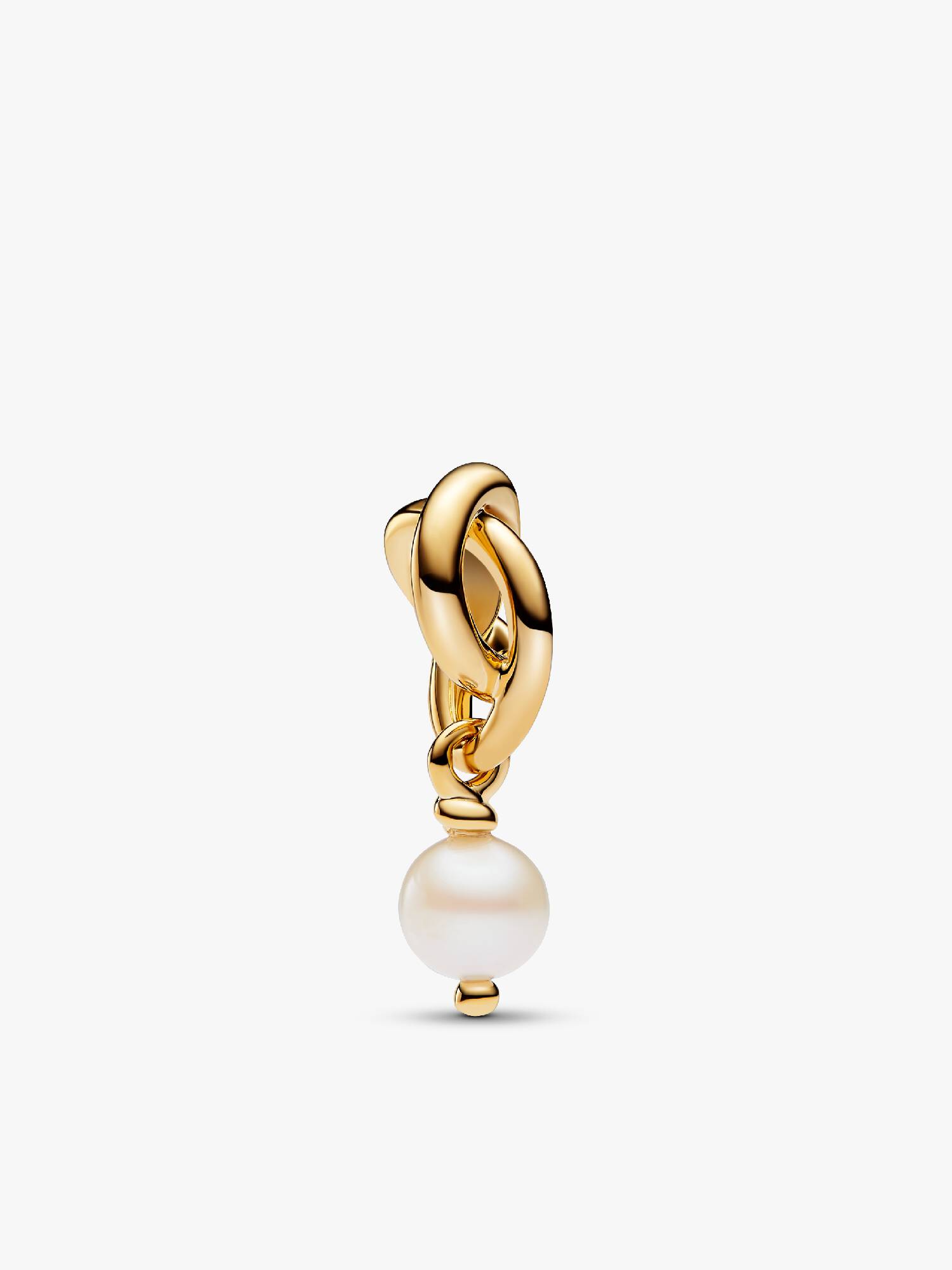 Treated Freshwater Cultured Pearl Eternity Circle Dangle Charm