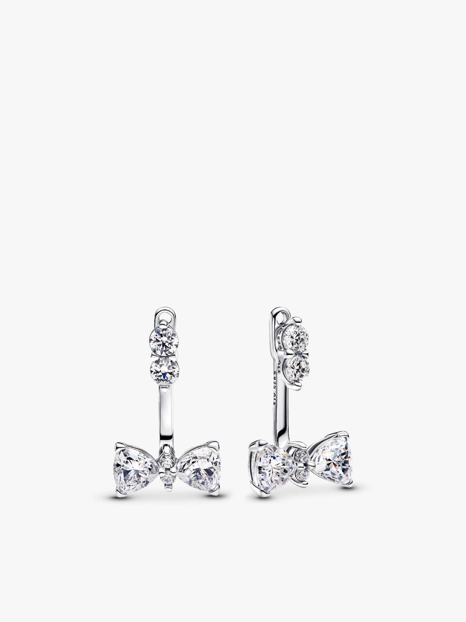 Sparkling Bow Drop Earrings