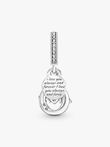 Mum Infinity Pavé Double Dangle Charm