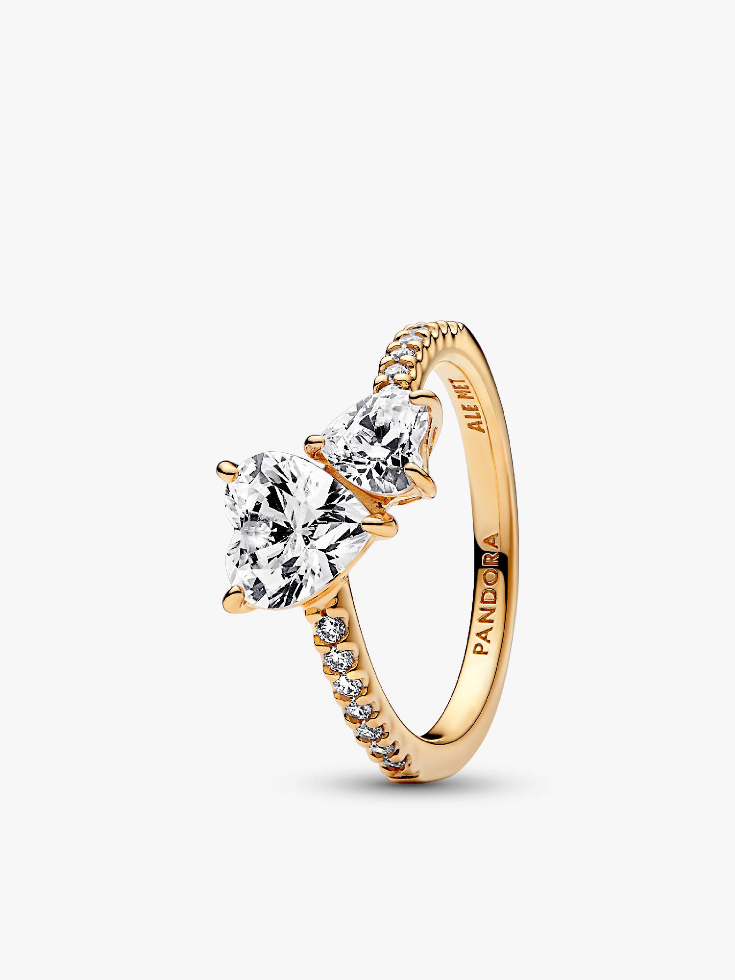 Double Heart Sparkling Ring