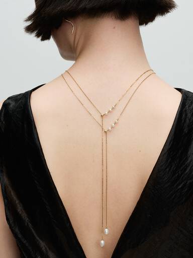Treated Freshwater Cultured Pearl Drop Necklace