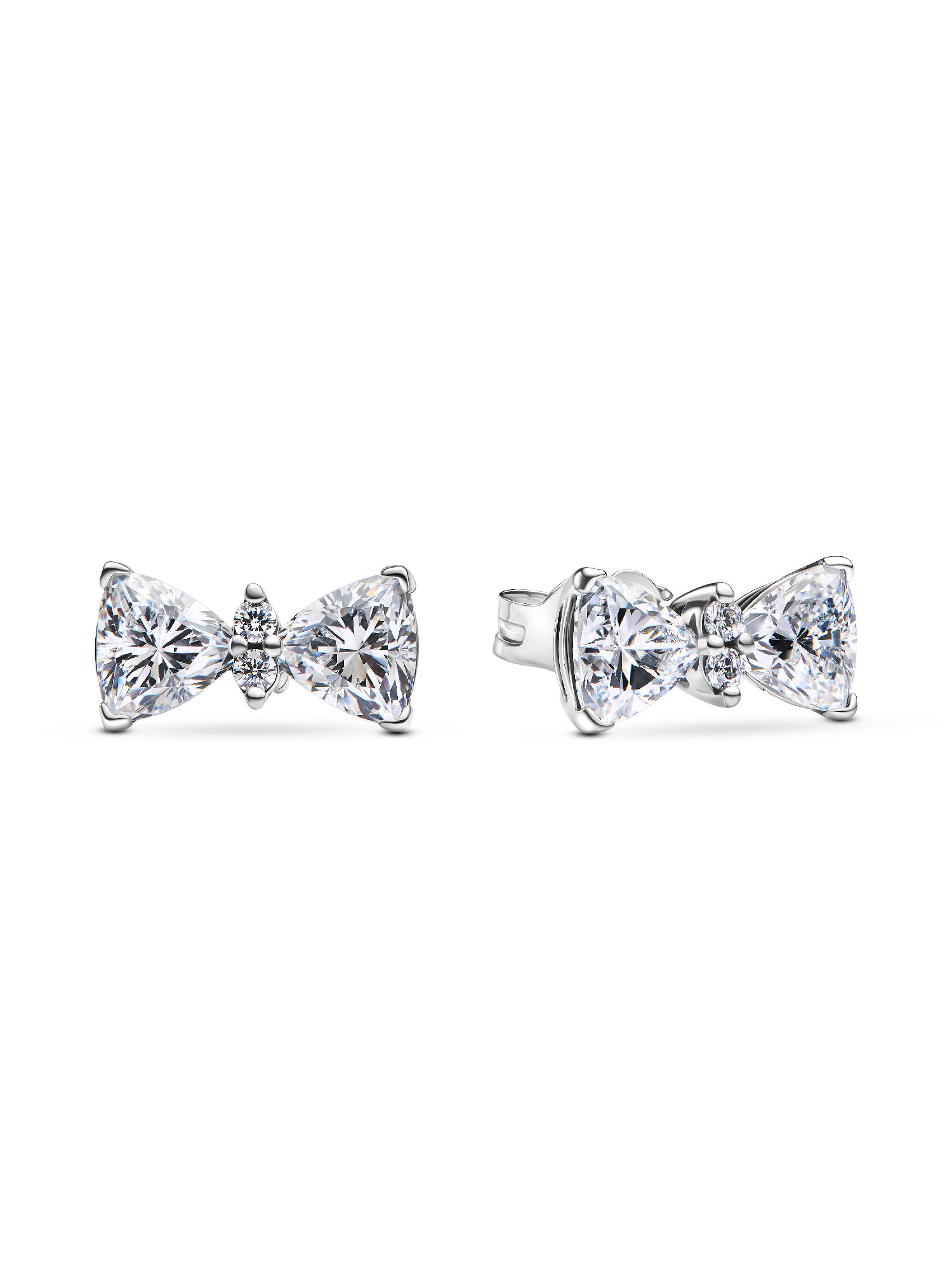 Sparkling Bow Stud Earrings