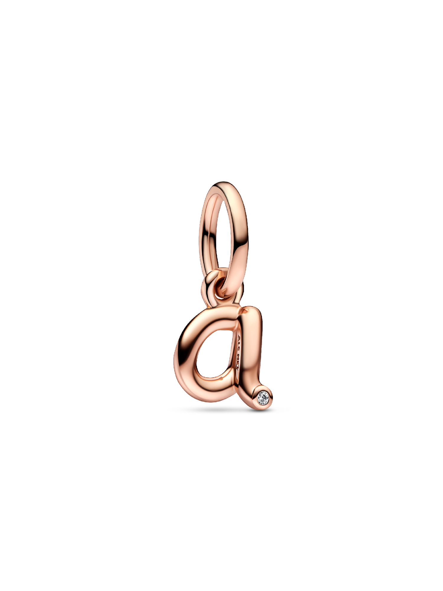 Letter a Script Alphabet Dangle Charm