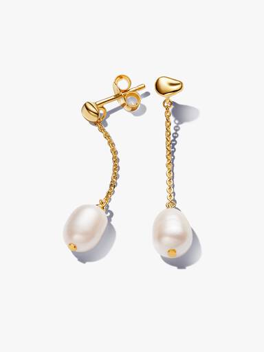 Treated Freshwater Cultured Pearl Drop Earrings