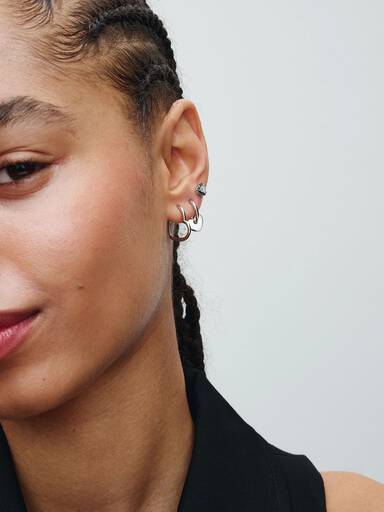 Heart Open Hoop Earrings
