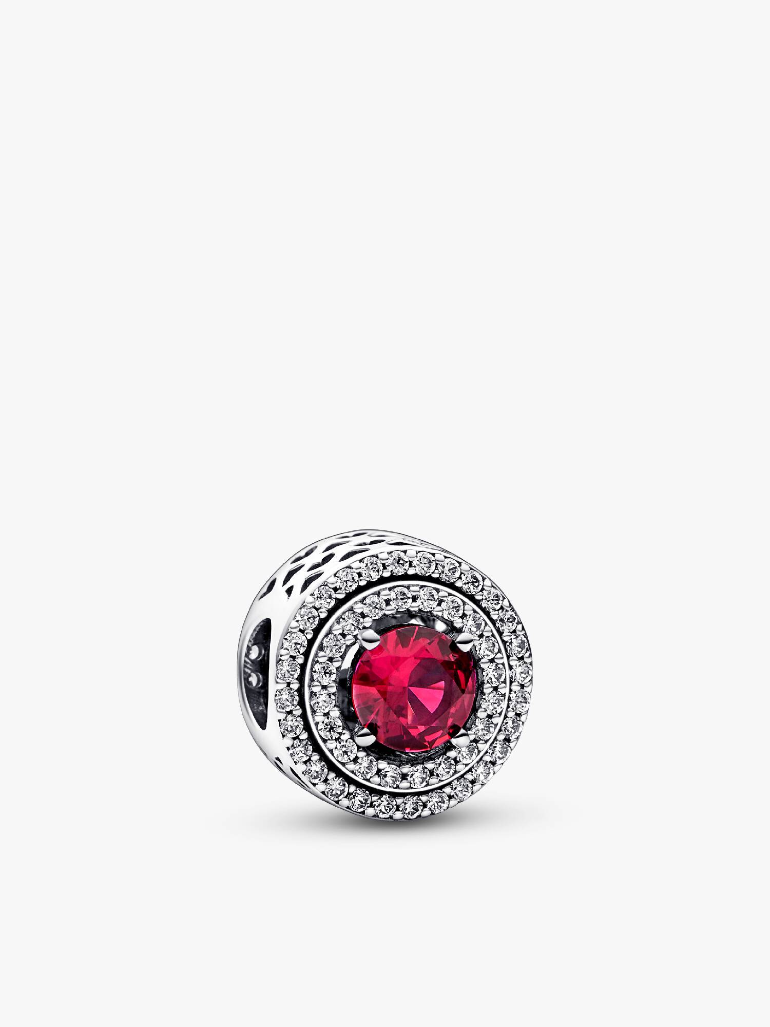 Red Sparkling Levelled Round Charm